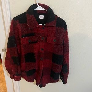 Sherpa Plaid Jacket